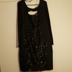 Black sequin dress